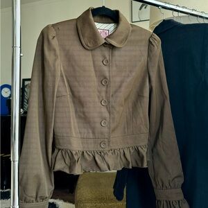 Juicy Couture Army Green Cropped Jacket